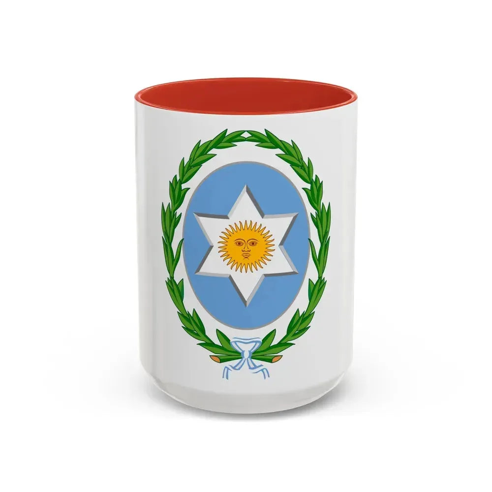 Coat of Arms Salta Argentina - Accent Coffee Mug 15oz Red - Go Mug Yourself