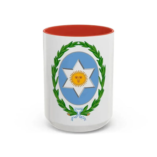 Coat of Arms Salta Argentina - Accent Coffee Mug 15oz Red - Go Mug Yourself