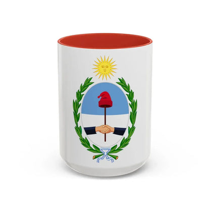 Coat of Arms San Juan Argentina - Accent Coffee Mug 15oz Red - Go Mug Yourself