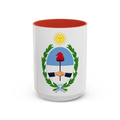 Coat of Arms San Juan Argentina - Accent Coffee Mug 15oz Red - Go Mug Yourself