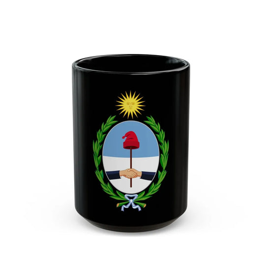 Coat of Arms San Juan Argentina - Black Coffee Mug-15oz-Go Mug Yourself