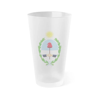 Coat of Arms San Juan Argentina - Frosted Pint Glass 16oz Default Title - Go Mug Yourself