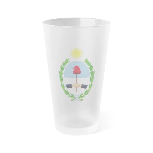 Coat of Arms San Juan Argentina - Frosted Pint Glass 16oz Default Title - Go Mug Yourself