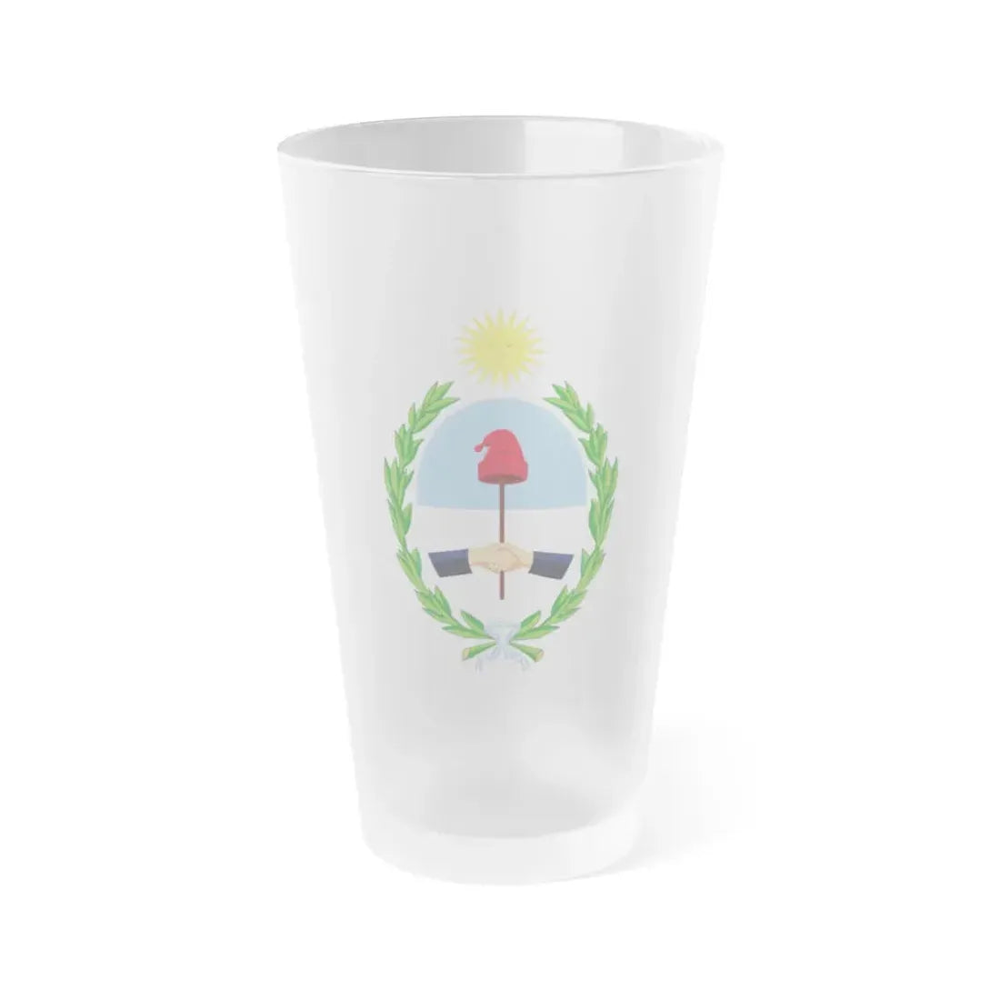 Coat of Arms San Juan Argentina - Frosted Pint Glass 16oz Default Title - Go Mug Yourself