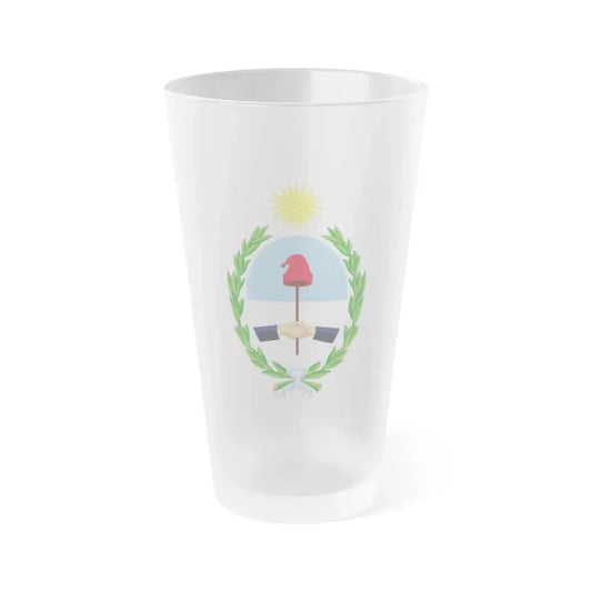 Coat of Arms San Juan Argentina - Frosted Pint Glass 16oz Default Title - Go Mug Yourself