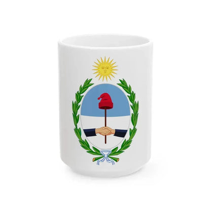 Coat of Arms San Juan Argentina - White Coffee Mug 15oz - Go Mug Yourself
