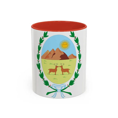 Coat of Arms San Luis Argentina - Accent Coffee Mug 11oz Red - Go Mug Yourself