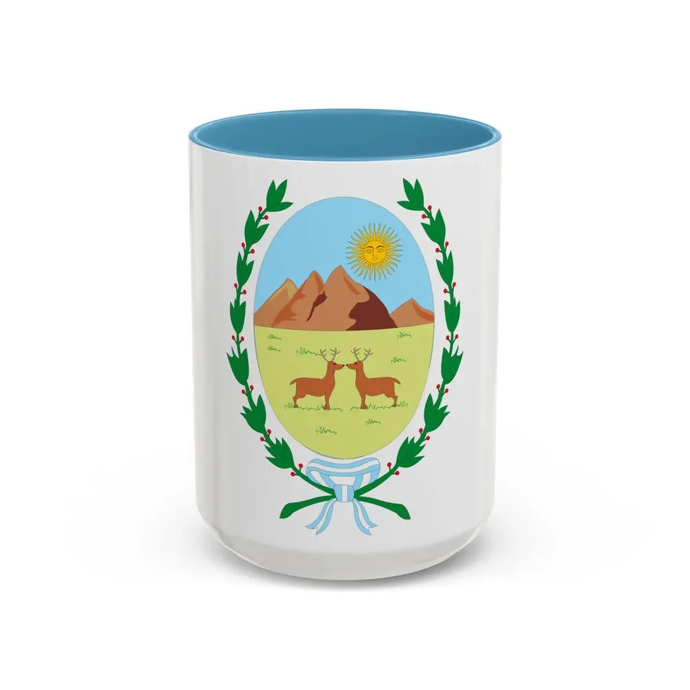 Coat of Arms San Luis Argentina - Accent Coffee Mug 15oz Light Blue - Go Mug Yourself