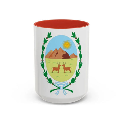 Coat of Arms San Luis Argentina - Accent Coffee Mug 15oz Red - Go Mug Yourself