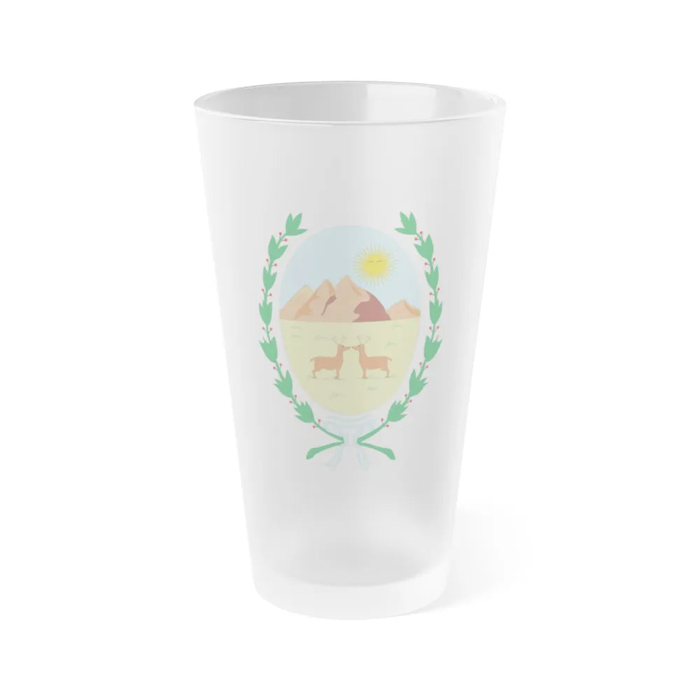 Coat of Arms San Luis Argentina - Frosted Pint Glass 16oz-Go Mug Yourself