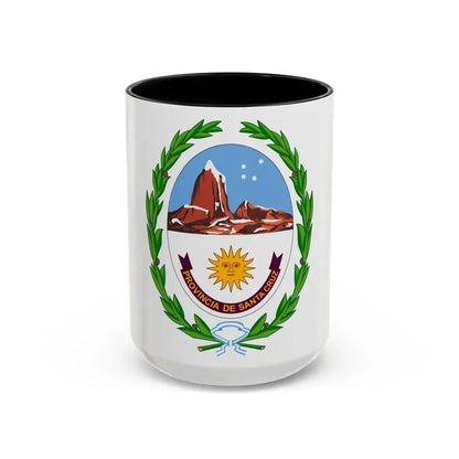 Coat of Arms Santa Cruz Argentina - Accent Coffee Mug 15oz Black - Go Mug Yourself