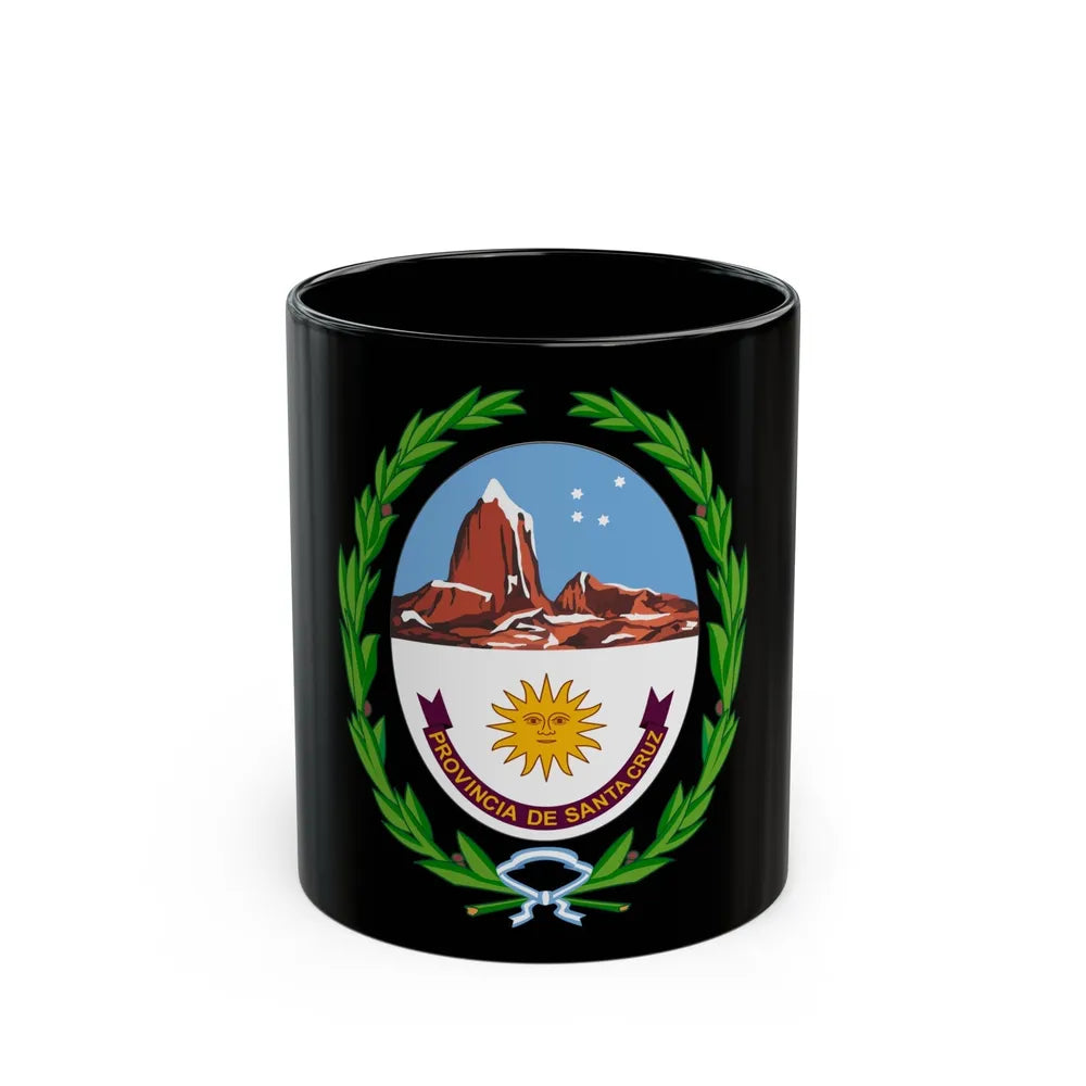 Coat of Arms Santa Cruz Argentina - Black Coffee Mug-11oz-Go Mug Yourself