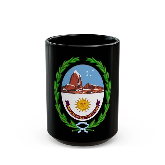 Coat of Arms Santa Cruz Argentina - Black Coffee Mug-15oz-Go Mug Yourself