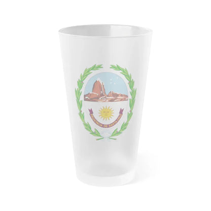 Coat of Arms Santa Cruz Argentina - Frosted Pint Glass 16oz Default Title - Go Mug Yourself