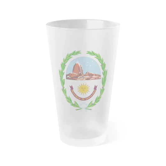 Coat of Arms Santa Cruz Argentina - Frosted Pint Glass 16oz Default Title - Go Mug Yourself