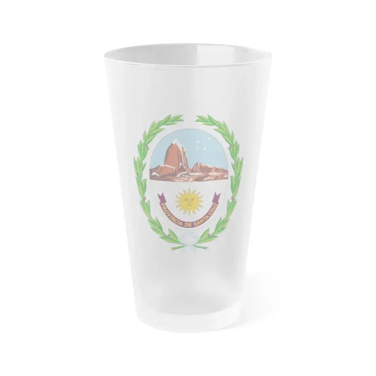 Coat of Arms Santa Cruz Argentina - Frosted Pint Glass 16oz Default Title - Go Mug Yourself