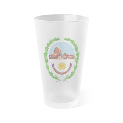 Coat of Arms Santa Cruz Argentina - Frosted Pint Glass 16oz-Go Mug Yourself