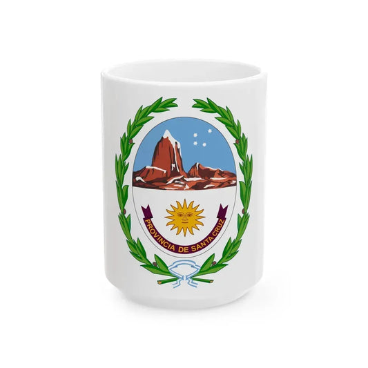 Coat of Arms Santa Cruz Argentina - White Coffee Mug 15oz - Go Mug Yourself
