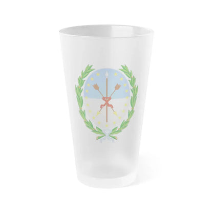Coat of Arms Santa Fe Argentina - Frosted Pint Glass 16oz Default Title - Go Mug Yourself