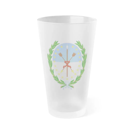 Coat of Arms Santa Fe Argentina - Frosted Pint Glass 16oz Default Title - Go Mug Yourself