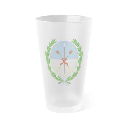 Coat of Arms Santa Fe Argentina - Frosted Pint Glass 16oz Default Title - Go Mug Yourself