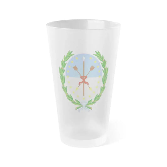 Coat of Arms Santa Fe Argentina - Frosted Pint Glass 16oz Default Title - Go Mug Yourself