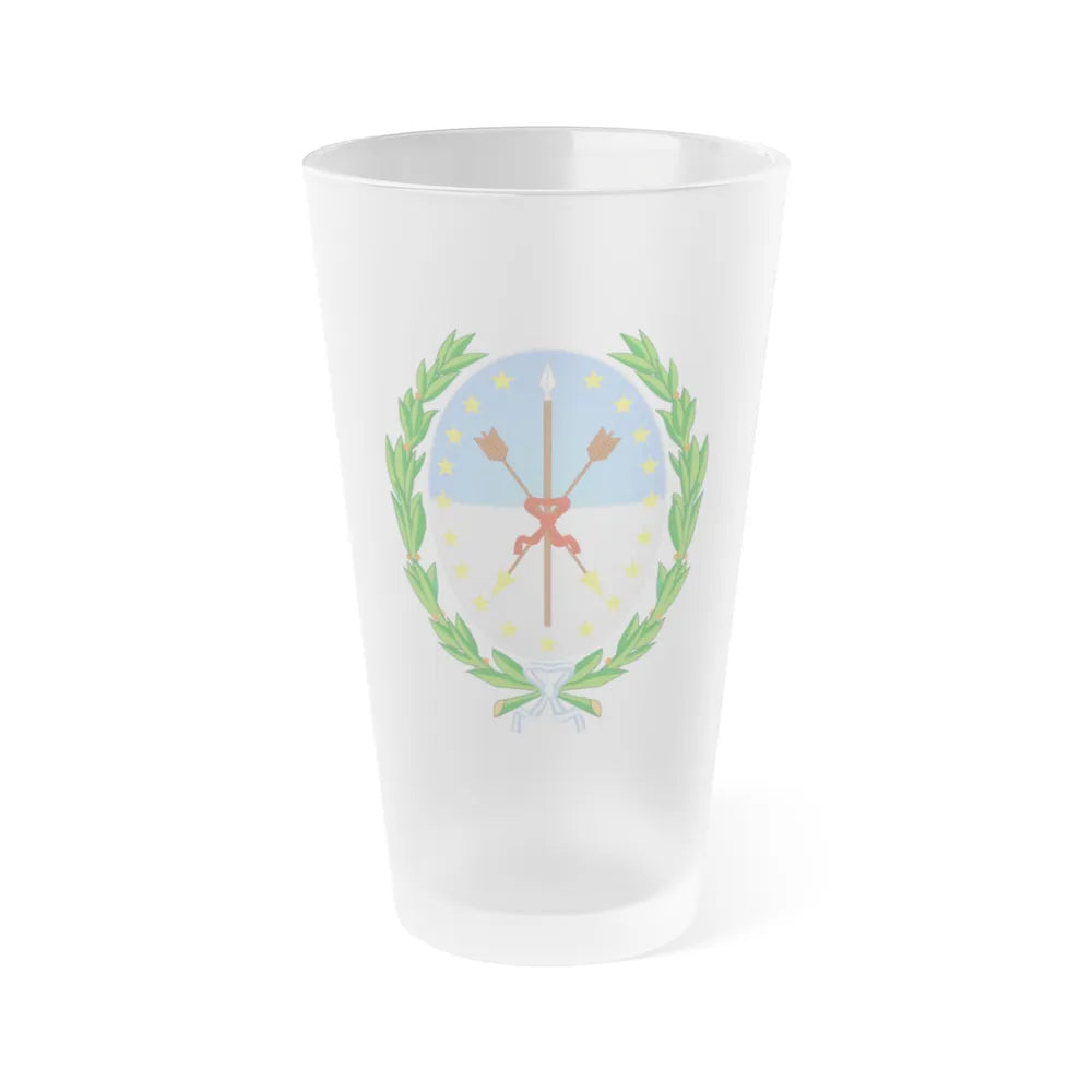 Coat of Arms Santa Fe Argentina - Frosted Pint Glass 16oz-Go Mug Yourself