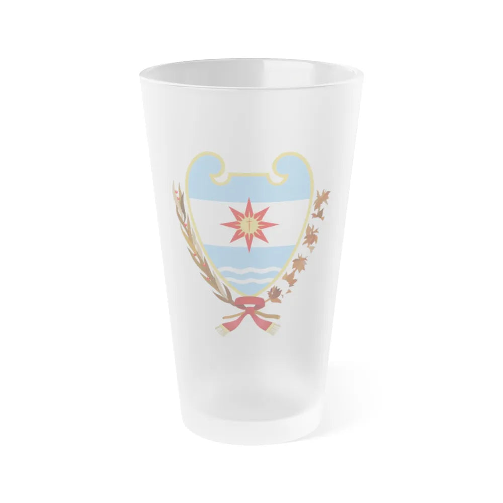 Coat of Arms Santiago del Estero Argentina - Frosted Pint Glass 16oz-Go Mug Yourself