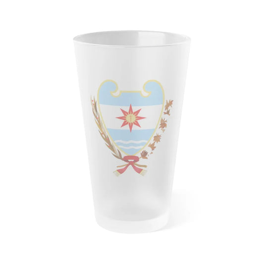 Coat of Arms Santiago del Estero Argentina - Frosted Pint Glass 16oz-Go Mug Yourself