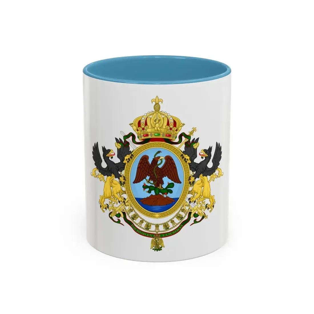 Coat of Arms Second Mexican Empire - Accent Coffee Mug 11oz Light Blue - Go Mug Yourself