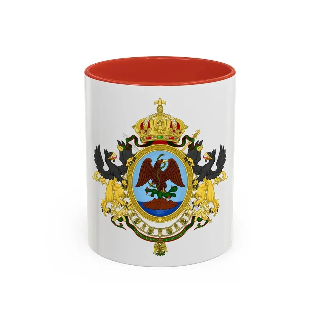Coat of Arms Second Mexican Empire - Accent Coffee Mug 11oz Red - Go Mug Yourself