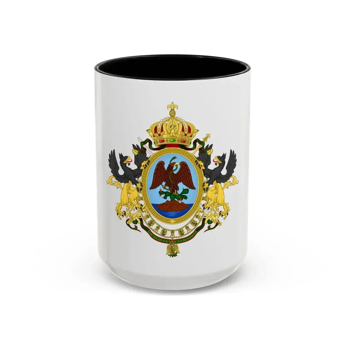 Coat of Arms Second Mexican Empire - Accent Coffee Mug 15oz Black - Go Mug Yourself