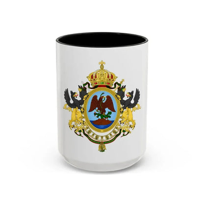 Coat of Arms Second Mexican Empire - Accent Coffee Mug 15oz Black - Go Mug Yourself