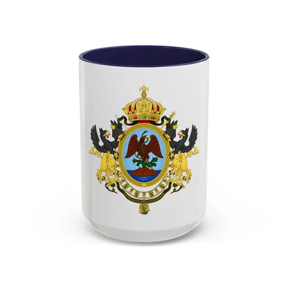 Coat of Arms Second Mexican Empire - Accent Coffee Mug 15oz Navy - Go Mug Yourself