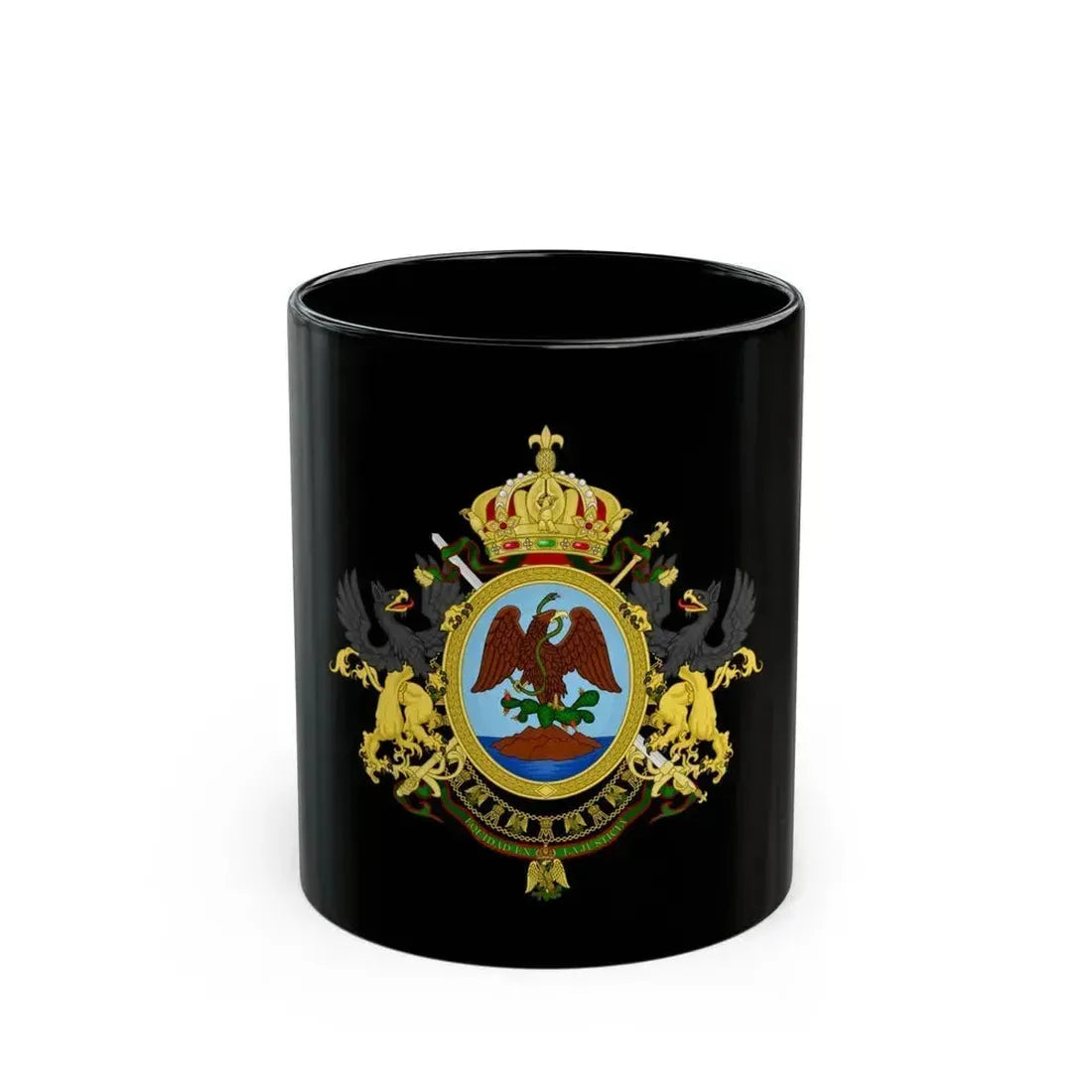 Coat of Arms Second Mexican Empire - Black Coffee Mug 11oz - Go Mug Yourself