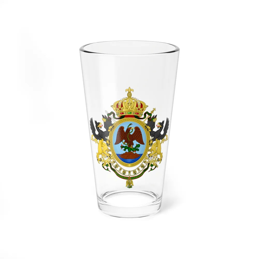 Coat of Arms Second Mexican Empire - Pint Glass 16oz-16oz-Go Mug Yourself