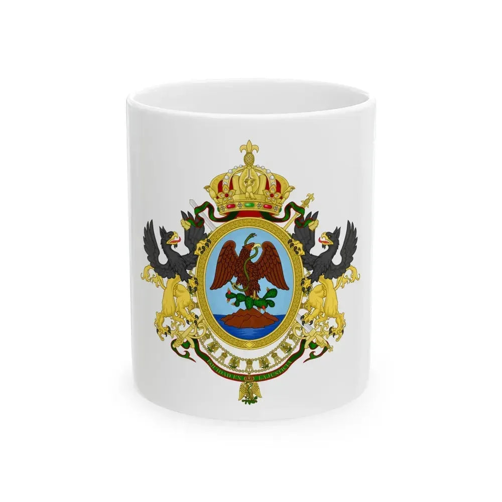 Coat of Arms Second Mexican Empire - White Coffee Mug 11oz - Go Mug Yourself