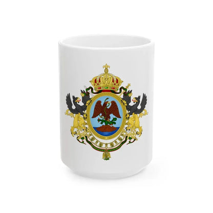 Coat of Arms Second Mexican Empire - White Coffee Mug 15oz - Go Mug Yourself