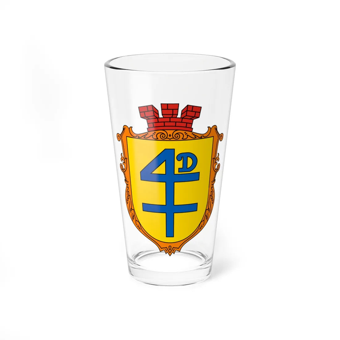 Coat of Arms Staryj Dobrotvir (Ukraine) (Coat of Arms) Pint Glass 16oz 16oz - Go Mug Yourself