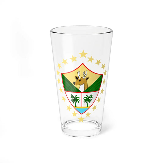 Coat of arms Suchitepéquez (Guatemala) (Coat of Arms) Pint Glass 16oz 16oz - Go Mug Yourself