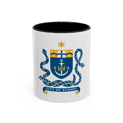 Coat of Arms Sydney Australia - Accent Coffee Mug 11oz Black - Go Mug Yourself
