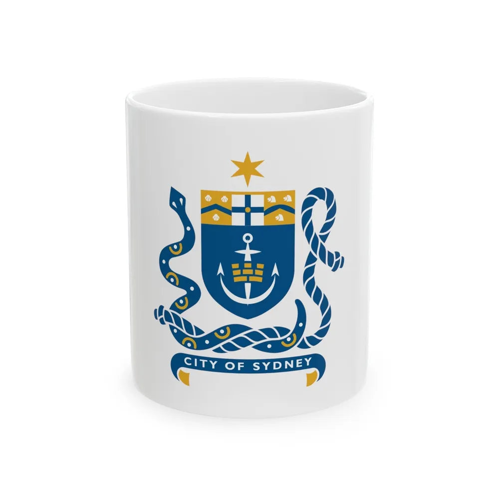 Coat of Arms Sydney Australia - White Coffee Mug-11oz-Go Mug Yourself