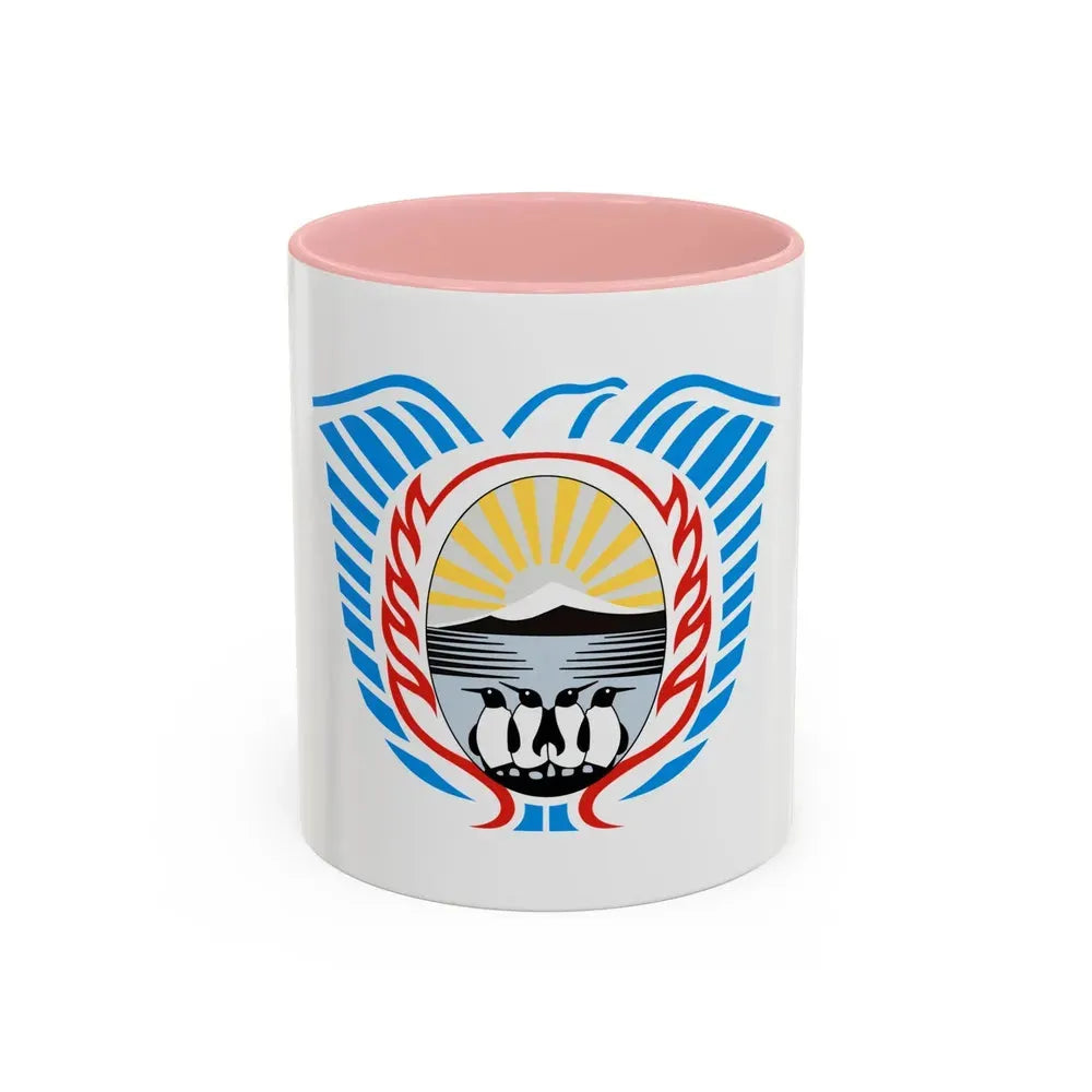 Coat of Arms Tierra del Fuego Argentina - Accent Coffee Mug 11oz Pink - Go Mug Yourself