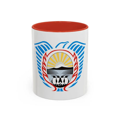 Coat of Arms Tierra del Fuego Argentina - Accent Coffee Mug 11oz Red - Go Mug Yourself