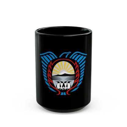 Coat of Arms Tierra del Fuego Argentina - Black Coffee Mug-15oz-Go Mug Yourself