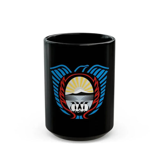 Coat of Arms Tierra del Fuego Argentina - Black Coffee Mug 15oz - Go Mug Yourself