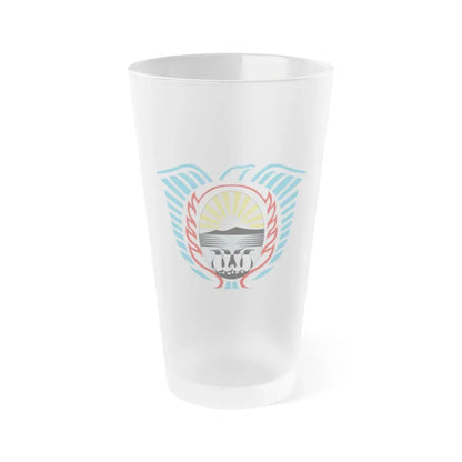 Coat of Arms Tierra del Fuego Argentina - Frosted Pint Glass 16oz Default Title - Go Mug Yourself
