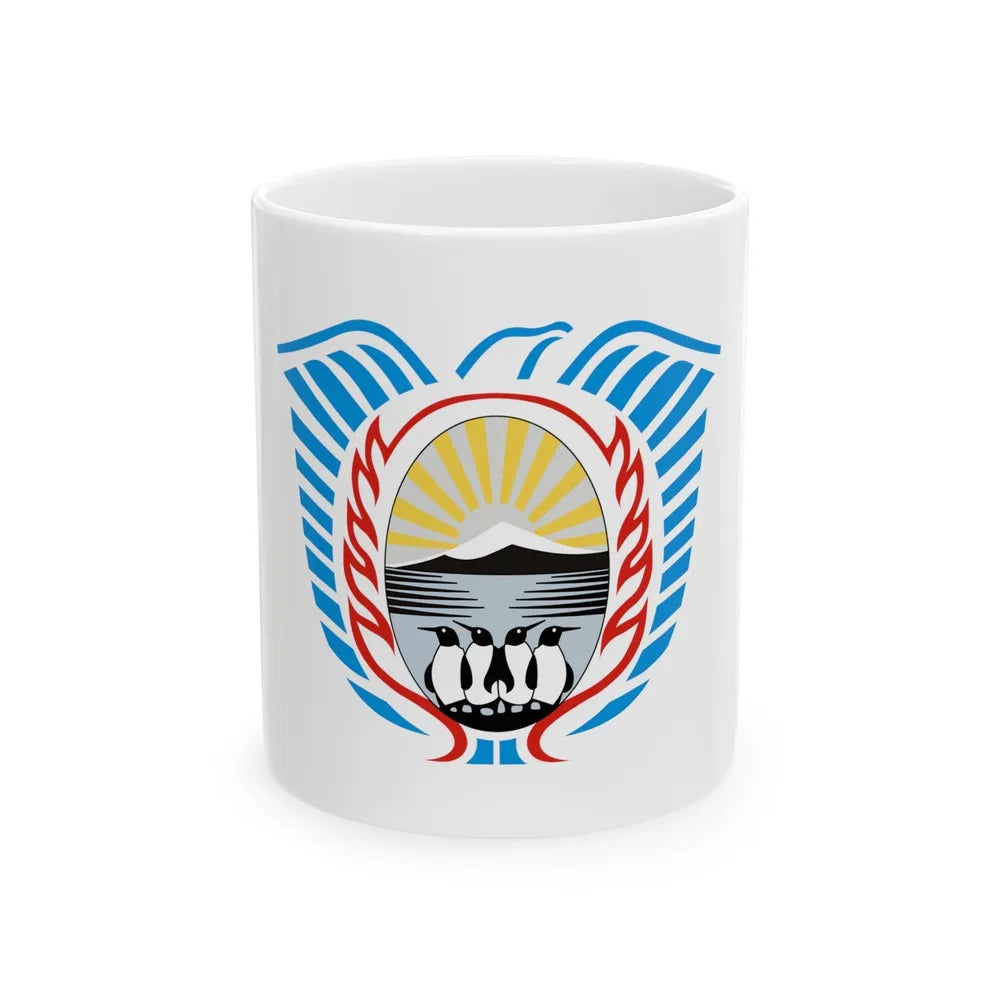 Coat of Arms Tierra del Fuego Argentina - White Coffee Mug-11oz-Go Mug Yourself