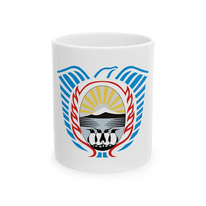 Coat of Arms Tierra del Fuego Argentina - White Coffee Mug-11oz-Go Mug Yourself