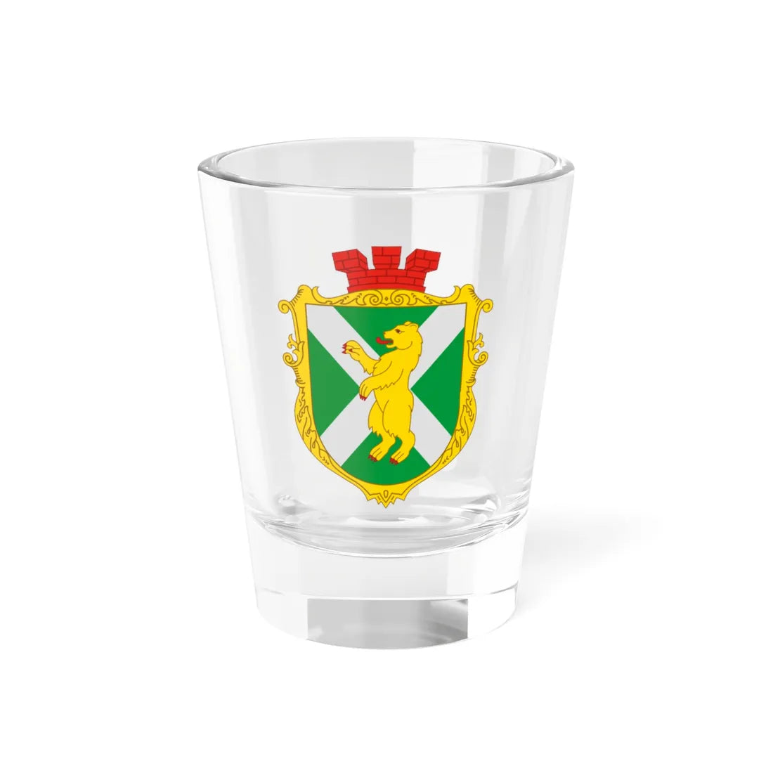 Coat of arms Vuzlove (Ukraine) (Coat of Arms) Shot Glass 1.5oz 1.5oz - Go Mug Yourself